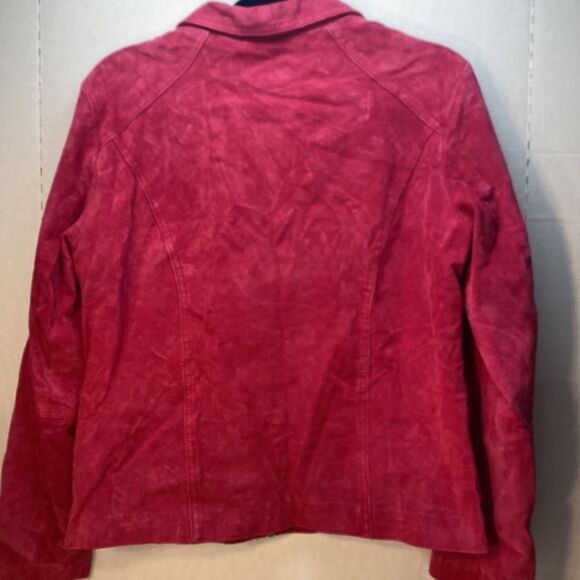 Christopher and Banks petite large pink suede jacket - Picture 4 of 7